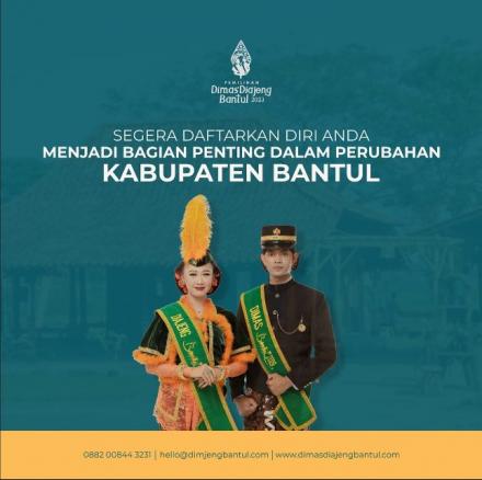 Pendaftaran Pemilihan Dimas Diajeng Bantul 2023