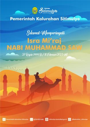 Selamat Memperingati Isra Mi'raj Nabi Besar Muhammad SAW 1444 H