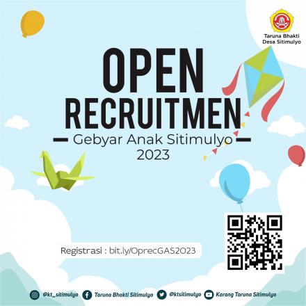 Open Recruitmen Kepanitiaan Gebyar Anak Sitimulyo 2023